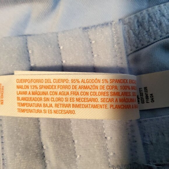 Light Blue Lace Bralette Size XL By Colsie Adjustable Halter Strap - Picture 7 of 7